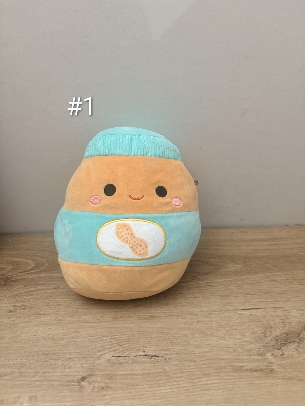 Squishmallows Teal & Peach Peanut Plush